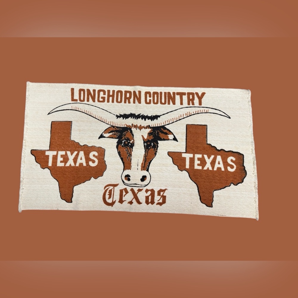 Vintage University of Texas Longhorn Country Throw Rug 38" x 23"